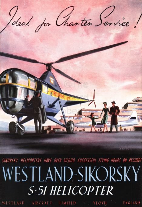 Transport Advertising - The Westland S-51 Dragonfly Helicopter